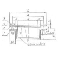 Подвески судовых трубопроводов тип 9-196х576-АМг 300 мм РИДФ.301525.001 0,33 кг