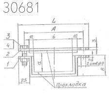 Подвески судовых трубопроводов тип 9-236х436-АМг 300 мм РИДФ.301525.001 0,301 кг