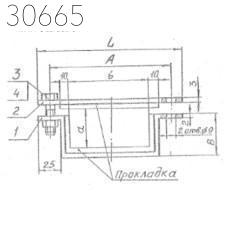 Подвески судовых трубопроводов тип 9-125х285-АМг 200 мм РИДФ.301525.001 0,31 кг