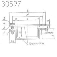 Подвески судовых трубопроводов тип 9-196х396-АМг 300 мм РИДФ.301525.001 0,401 кг