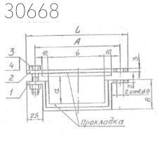 Подвески судовых трубопроводов тип 9-105х135-АМг 125 мм РИДФ.301525.001 0,208 кг